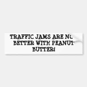 Erdnussbutter und (Verkehr) Stau Autoaufkleber