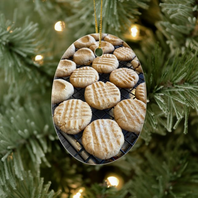 Erdnussbutterkekse Keramik Ornament (Baum)