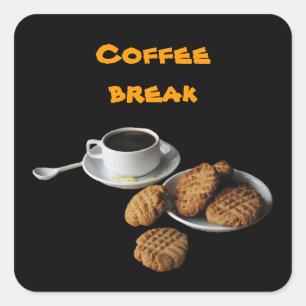 Erdnussbutterkekse Quadratischer Aufkleber