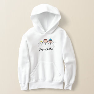 Erdnüsse   3 Person Snowman Hoodie