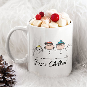 Erdnüsse   3 Person Snowman Jumbo-Tasse