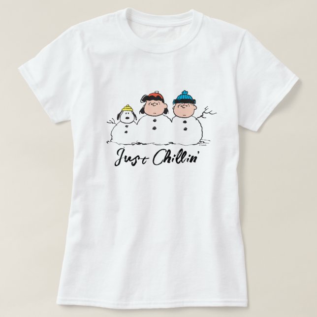 Erdnüsse | 3 Person Snowman T-Shirt (Design vorne)