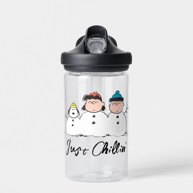 Erdnüsse | 3 Person Snowman Trinkflasche (Vorne)