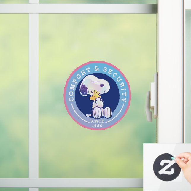 Erdnüsse | Abzeichen für Komfort und Sicherheit Bl Fensteraufkleber (Zuhause)