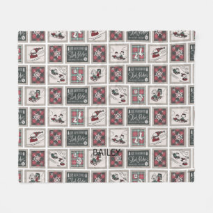 Erdnüsse   Alt modisches Schlittelwegmuster Fleecedecke