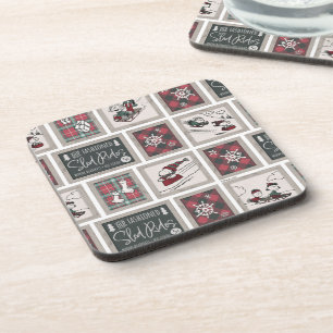 Erdnüsse   Alt modisches Schlittelwegmuster Getränkeuntersetzer