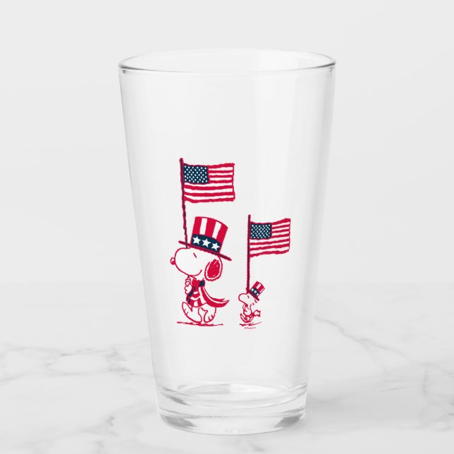 Erdnüsse | American Summer Old Glory Glas (Vorderseite)