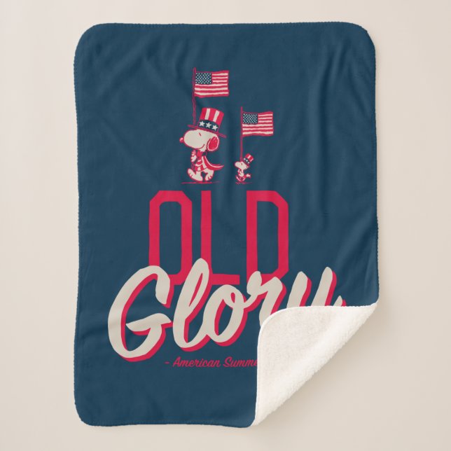 Erdnüsse | American Summer Old Glory Sherpadecke (Vorderseite)