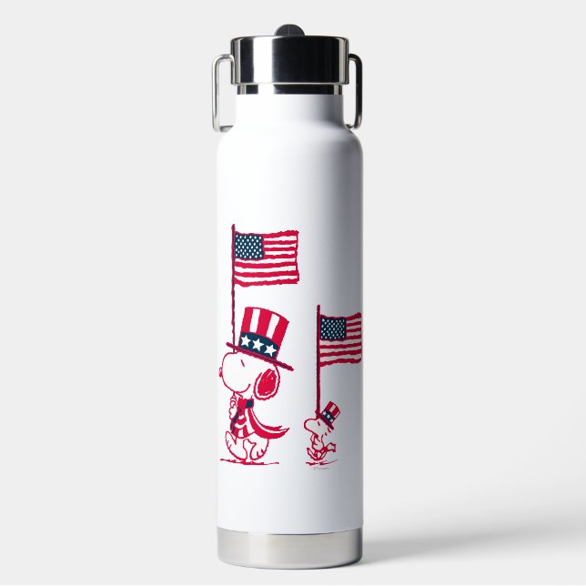 Erdnüsse | American Summer Old Glory Trinkflasche (Vorderseite)