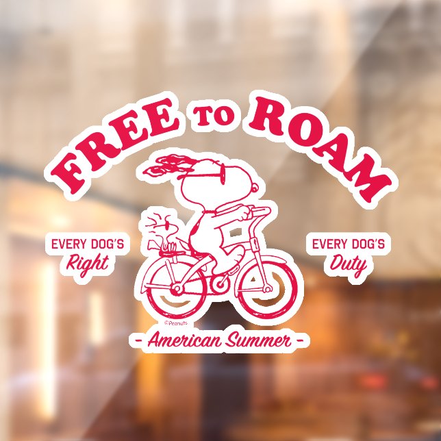 Erdnüsse | Amerikanischer Sommer frei zum Roaming Fensteraufkleber (Blatt 2)