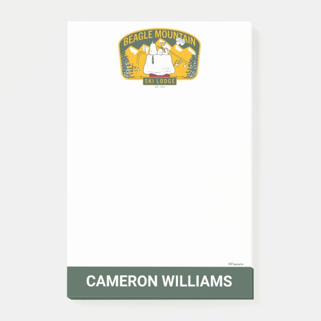 Erdnüsse | Beagle Skilodge Post-it Klebezettel (Vorderseite)