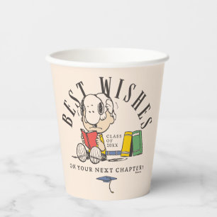 Erdnüsse Beste Wünsche Abschluss Snoopy Lesend Pappbecher