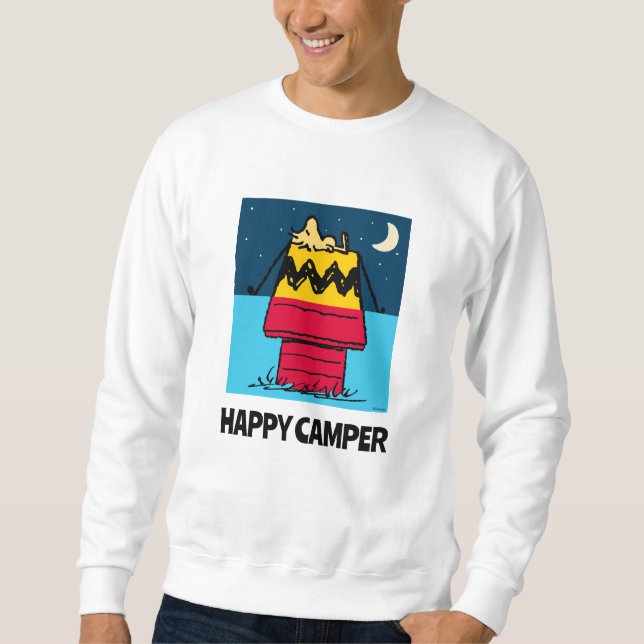 Erdnüsse | Camping aus Holz Sweatshirt (Vorderseite)