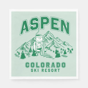 Erdnüsse   Charlie Brown Aspen Colorado Ski Resort Serviette