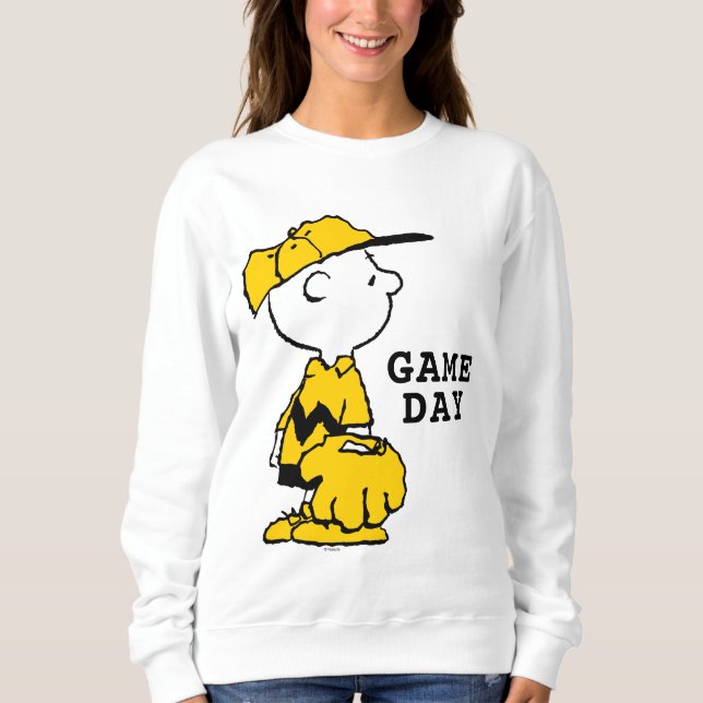Erdnüsse | Charlie Brown Baseball Game Sweatshirt (Vorderseite)