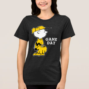 Erdnüsse   Charlie Brown Baseball Game Tri-Blend Shirt