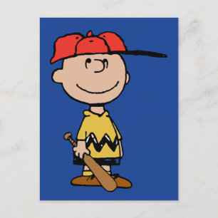 Erdnüsse Charlie Brown Baseball-Lächeln Postkarte