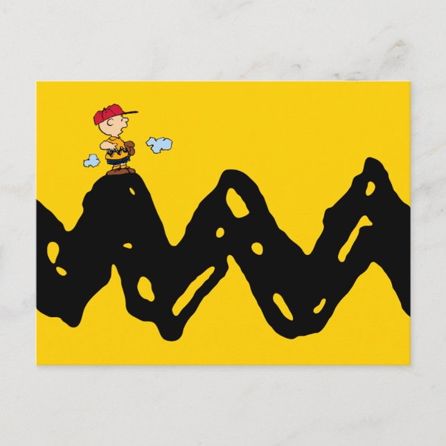 Erdnüsse | Charlie Brown Baseball Postkarte (Vorderseite)
