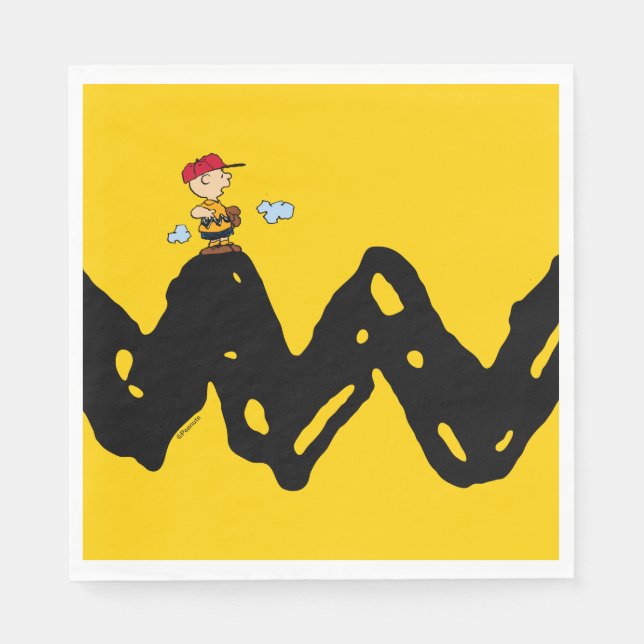 Erdnüsse | Charlie Brown Baseball Serviette (Vorderseite)