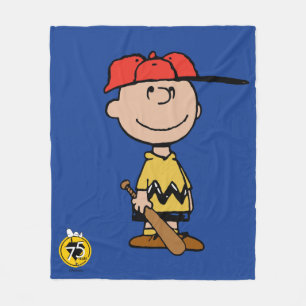 Erdnüsse   Charlie Brown Baseball Smile Fleecedecke