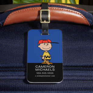 Erdnüsse   Charlie Brown Baseball Smile Gepäckanhänger