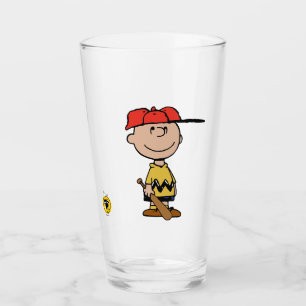 Erdnüsse Charlie Brown Baseball Smile Glas