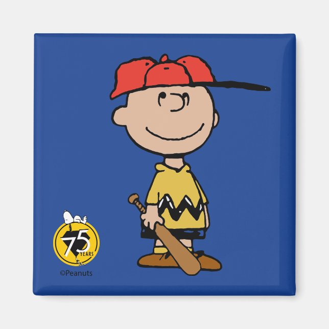 Erdnüsse | Charlie Brown Baseball Smile Magnet (Vorne)