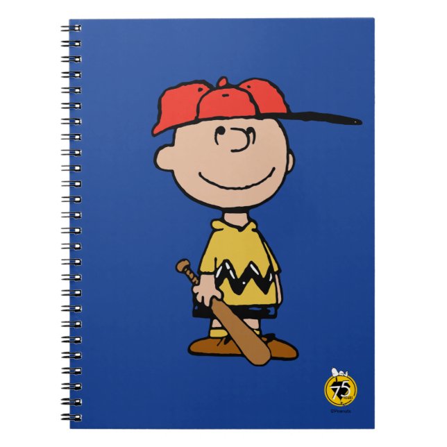 Erdnüsse | Charlie Brown Baseball Smile Notizblock (Vorderseite)