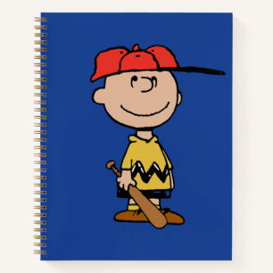 Erdnüsse   Charlie Brown Baseball Smile Notizbuch