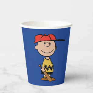 Erdnüsse Charlie Brown Baseball Smile Pappbecher