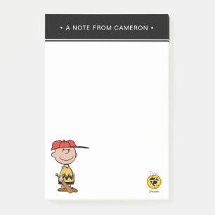 Erdnüsse   Charlie Brown Baseball Smile Post-it Klebezettel