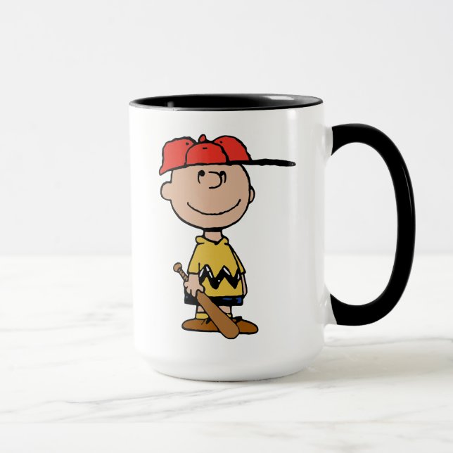 Erdnüsse | Charlie Brown Baseball Smile Tasse (Rechts)