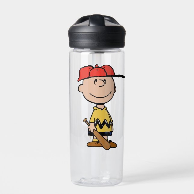 Erdnüsse | Charlie Brown Baseball Smile Trinkflasche (Vorderseite)