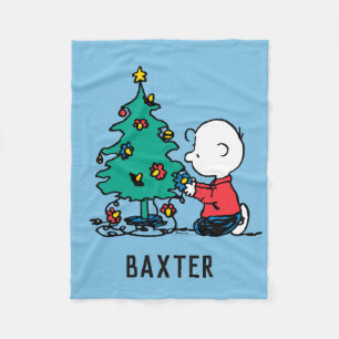 Erdnüsse Charlie Brown Christmas Lights Fleecedecke