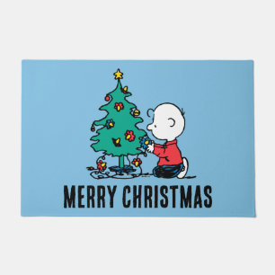 Erdnüsse Charlie Brown Christmas Lights Fußmatte