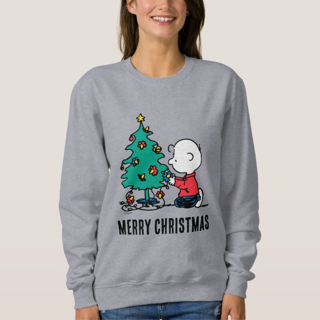 Erdnüsse | Charlie Brown Christmas Lights Sweatshirt (Vorderseite)