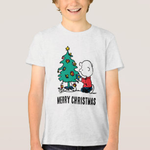 Erdnüsse   Charlie Brown Christmas Lights Tri-Blend Shirt