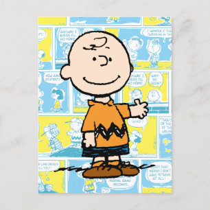 Erdnüsse Charlie Brown Comic-Muster Postkarte