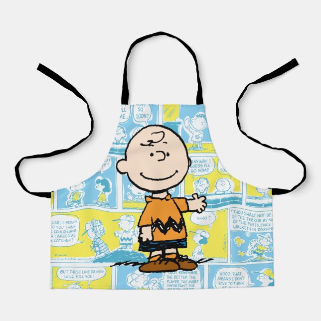 Erdnüsse | Charlie Brown Comic-Muster Schürze (Vorderseite)