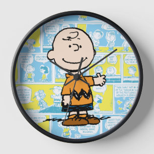 Erdnüsse Charlie Brown Comic-Muster Uhr