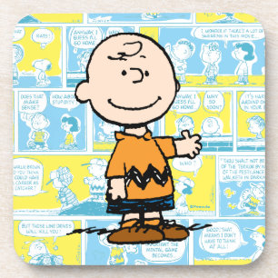 Erdnüsse   Charlie Brown Comic Pattern Getränkeuntersetzer