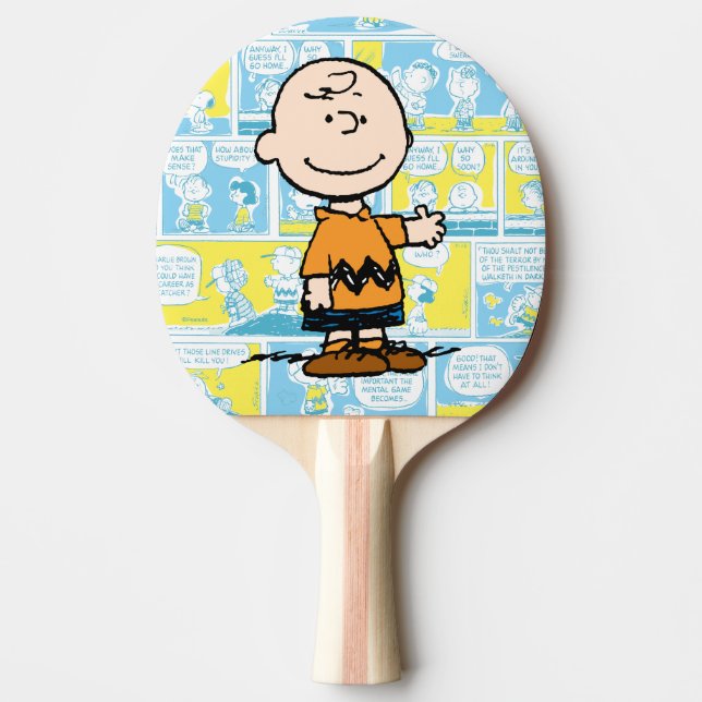 Erdnüsse | Charlie Brown Comic Pattern Tischtennis Schläger (Vorderseite)
