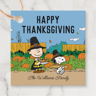 Erdnüsse Charlie Brown Erntedank Ihren Namen hin Geschenkanhänger