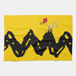 Erdnüsse   Charlie Brown Flying Kite Geschirrtuch