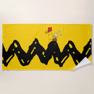 Erdnüsse Charlie Brown Flying Kite Strandtuch