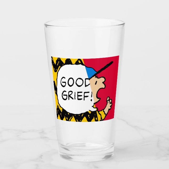 Erdnüsse | Charlie Brown Good Kummer Half & Half Glas (Vorderseite)