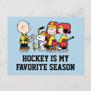 Erdnüsse   Charlie Brown Hockey Coach Postkarte