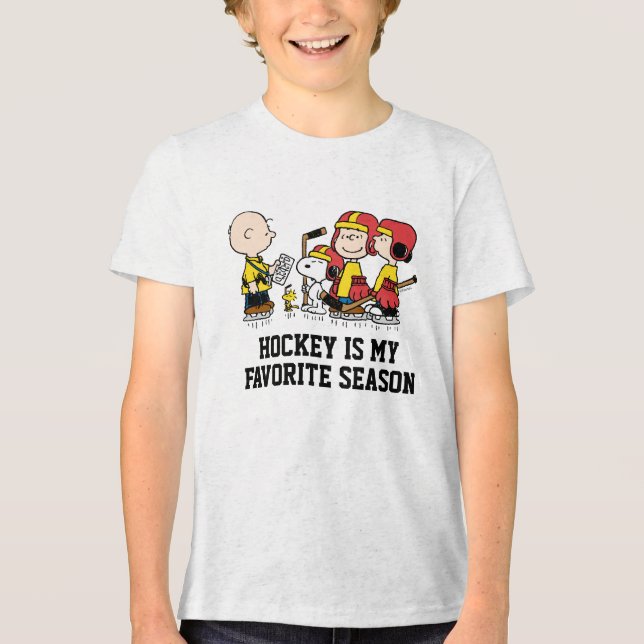 Erdnüsse | Charlie Brown Hockey Coach Tri-Blend Shirt (Vorderseite)