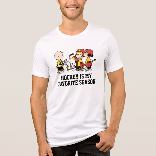 Erdnüsse | Charlie Brown Hockey Coach Tri-Blend Shirt (Vorderseite)
