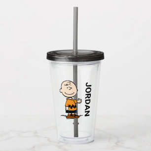 Erdnüsse   Charlie Brown Ihren Namen hinzufügen Acryltrinkbecher